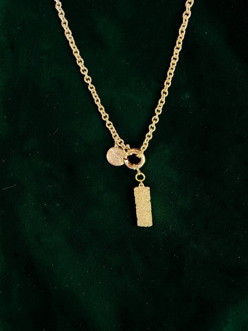 Gold Bar Pendant Necklace - Women Jewelry